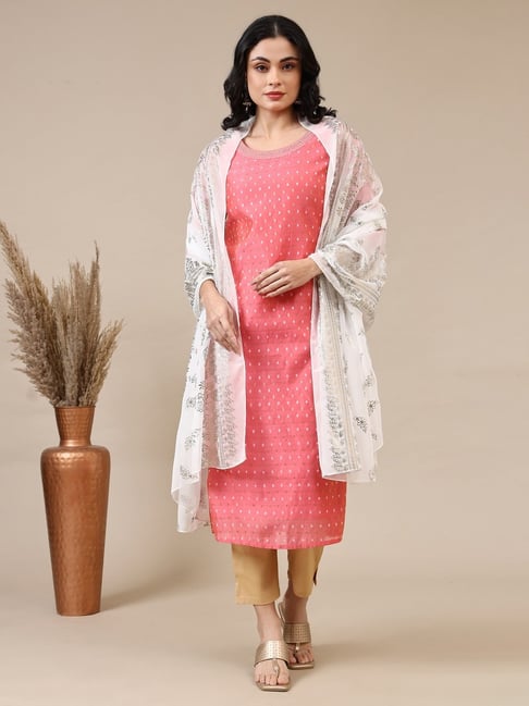 Aurelia White Printed Dupatta