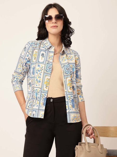 Style Quotient White Printed Casual Shirt-picture-16