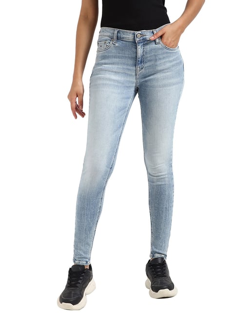 TOMMY HILFIGER Blue Cotton Solid Jeans-picture-34