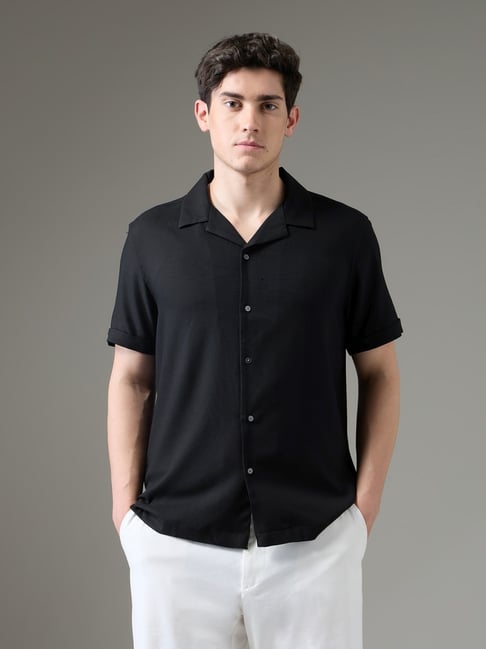 slim fit dress slacks Performance All Way Stretch Diamond Dot Print Shirt main image 1
