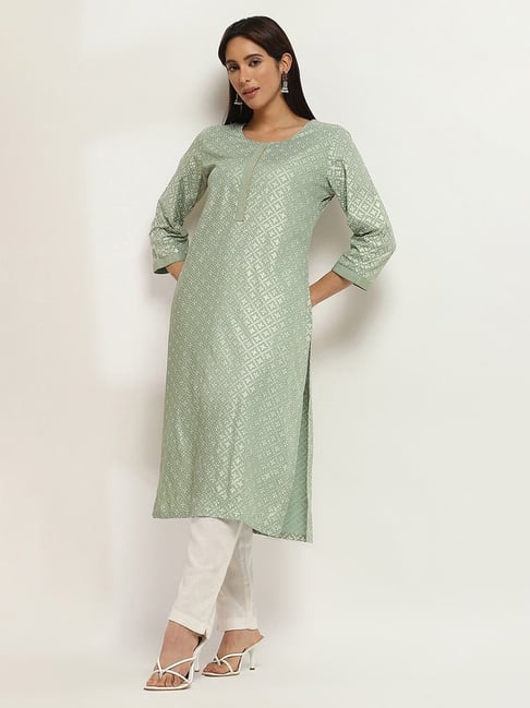Rangriti Green Printed Kurta-picture-43