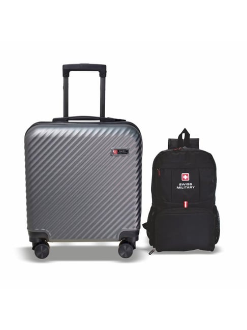 Swiss Military Small Multi Striped Combo of hard Cabin Luggage