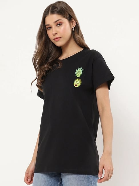 Bewakoof Black Graphic T-Shirt-picture-16