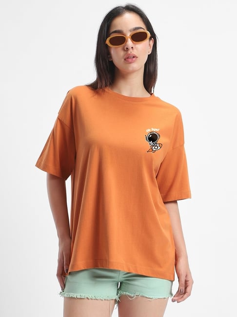 Bewakoof Orange Graphic T-Shirt-picture-38