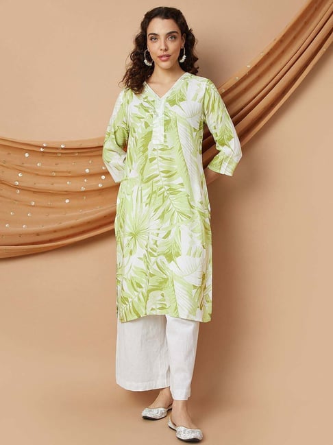 Melange By Lifestyle Sage Regular Fit Printed Kurta-picture-36