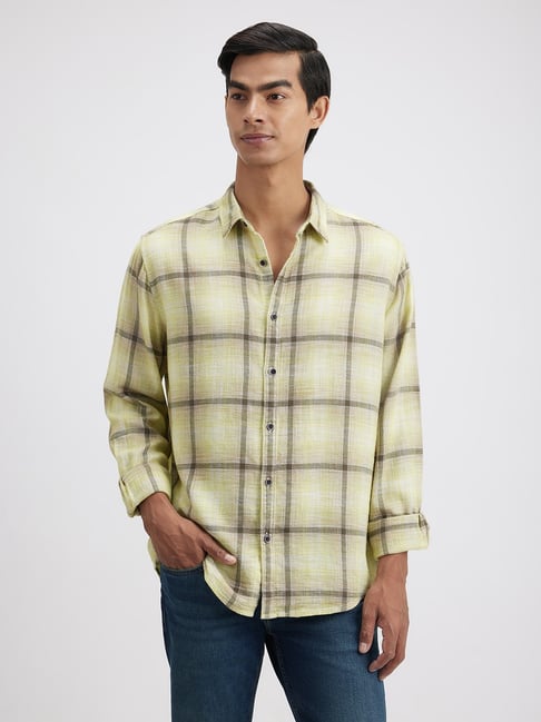 Pepe Jeans Green Cotton Regular Fit Checks Shirt-picture-13