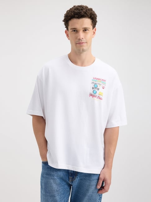 Pepe Jeans White Cotton Comfort Fit Printed T-Shirt-picture-19