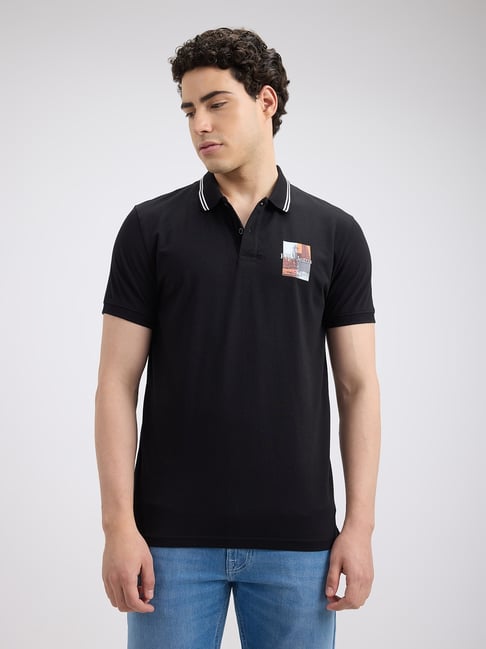 Pepe Jeans Black Regular Fit Polo T-Shirt-picture-43