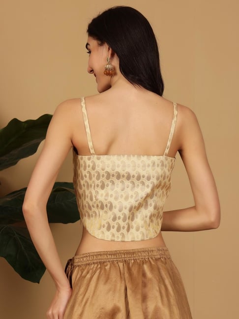 Kaanchie Nanggia Beige Silk Blouse