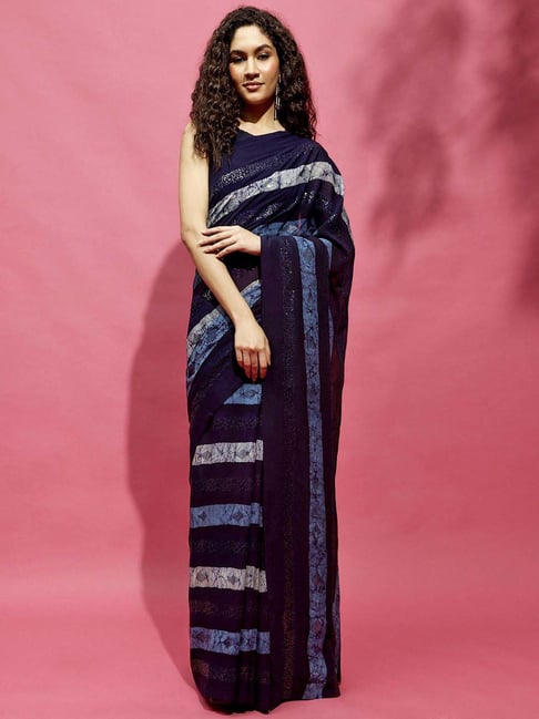 Navyasa By Liva Blue Embellished Saree-picture-15