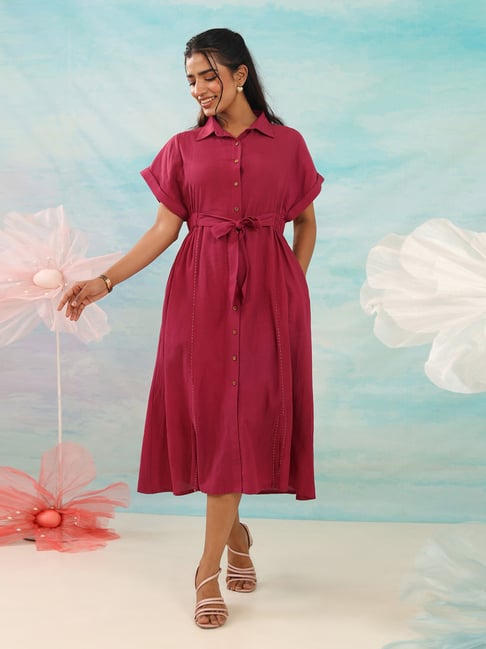 princess polly baby blue dress Square Neck Fit & Flare Maxi Dress in Burgundy