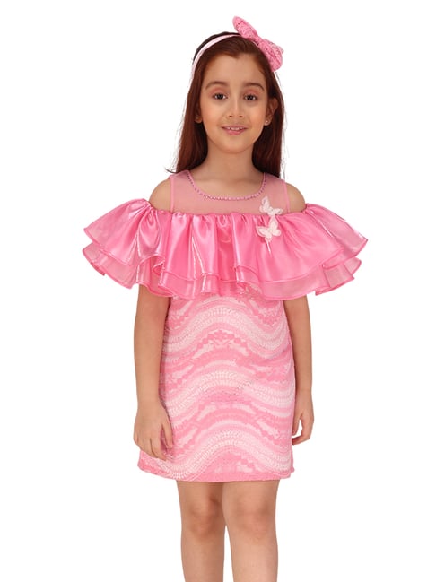 Cutecumber Girls Pink Regular Fit Dress-picture-19