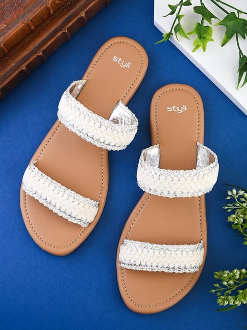 Buy Styli Women's Tan Slide Sandals at Best Price Tata CLiQ