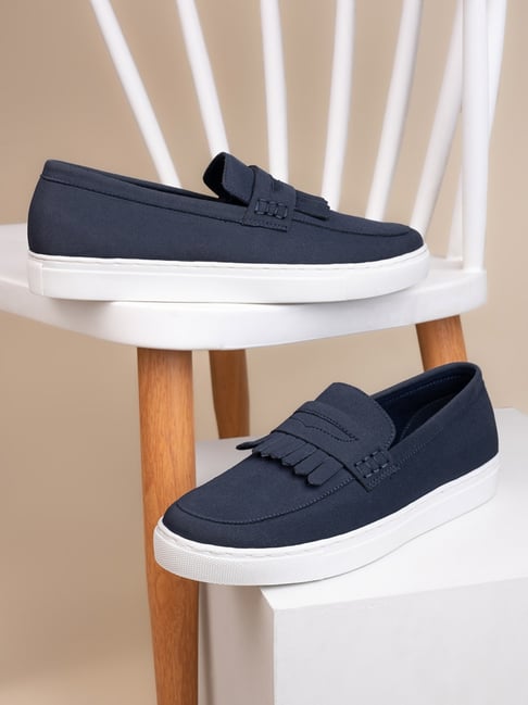 Styli Men's Navy Blue Loafers-picture-30