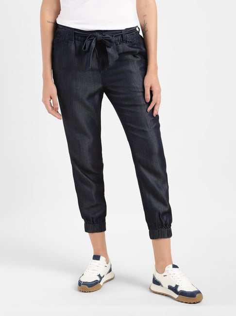 Levi's Grey Lyocell Solid Trousers