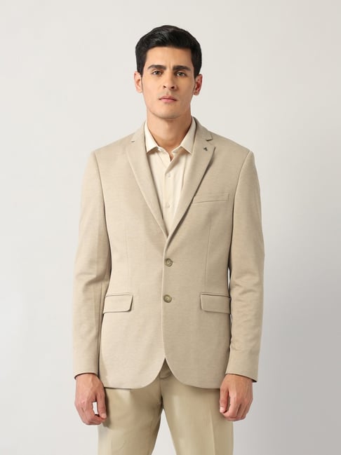 Arrow Beige Slim Fit Blazer