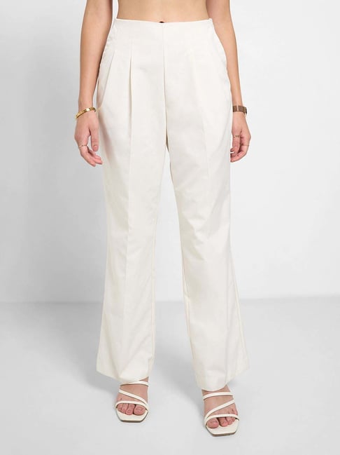 Annabelle by Pantaloons Antique White Formal Trousers-picture-24