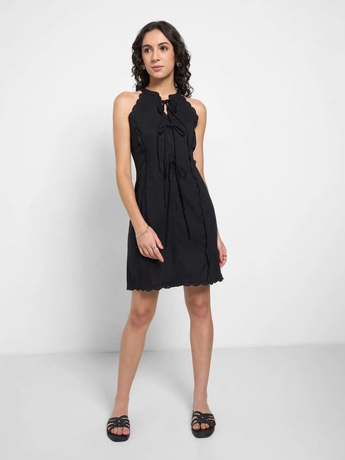 Honey by Pantaloons Black Casual Dress