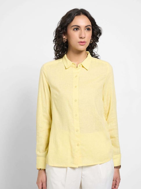 Annabelle by Pantaloons Yellow Casual Shirt-picture-24
