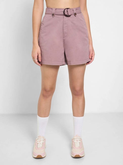 Honey by Pantaloons Deauville Mauve Casual Shorts-picture-29
