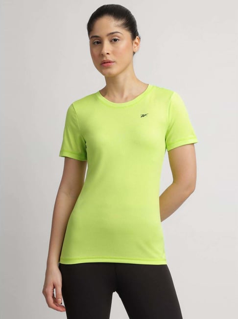 Reebok Green Regular Fit Sports T-Shirt-image-35