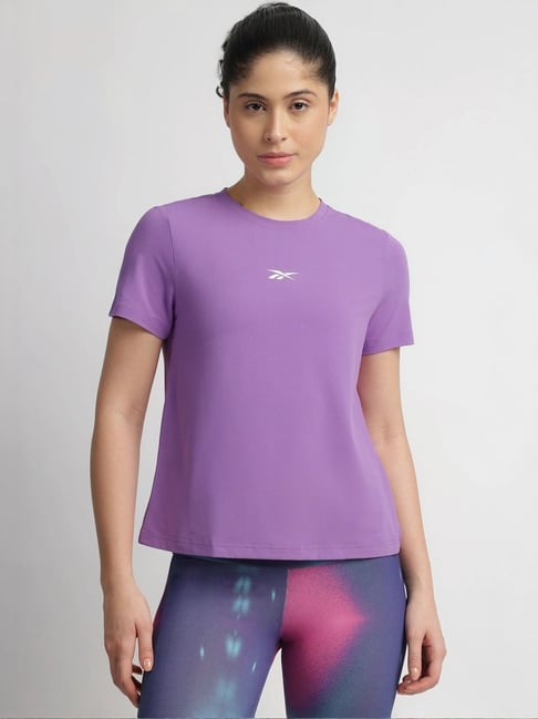Reebok Purple Regular Fit Sports T-Shirt-picture-23