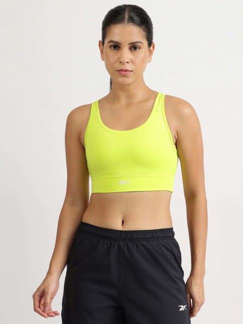 Reebok Neon Green Regular Fit Sports Bra-image-42