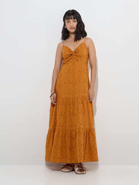 westside orange dress Buy Bombay Paisley Orange Floral Embroidered Cotton-Blend A-Line Dress from Westside