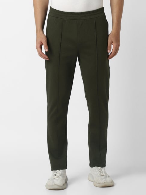 Van Heusen Green Cotton Slim Fit Trackpants-picture-10