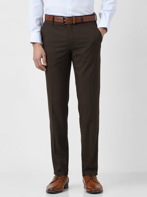 Van Heusen Brown Slim Fit Trousers-picture-32
