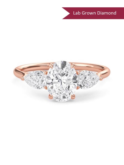 SHINE ETERNAL Lab Grown Diamond 14k (585) Rose Gold Rings for Women-picture-28