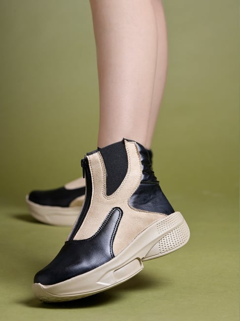 Shoetopia Women's Black Casual Boots