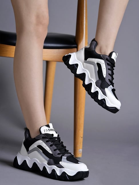 Shoetopia Women's Black Casual Sneakers-picture-34