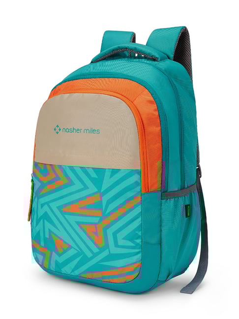 Nasher Miles Physics Green Printed Laptop Backpack-picture-34