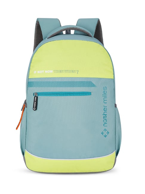 Nasher Miles History Green Color Block Laptop Backpack-picture-32