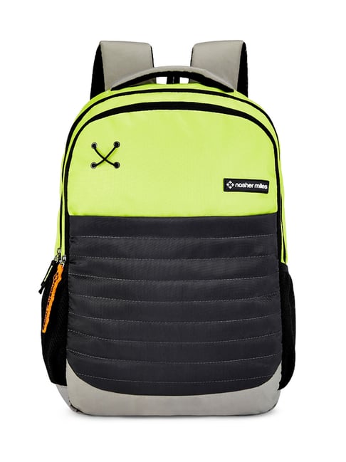 Nasher Miles Coding Green & Black Color Block Laptop Backpack-picture-37