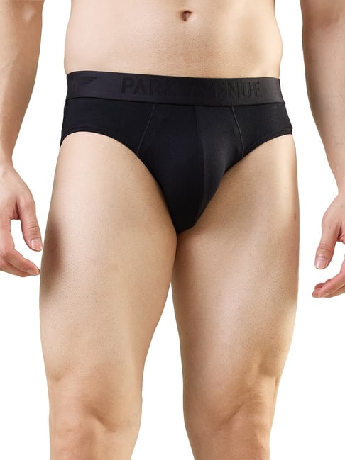 Park Avenue Black Modal Blend Regular Fit Solid Briefs-picture-40