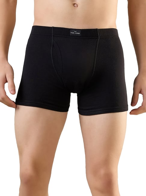 Park Avenue Black Pure Cotton Regular Fit Solid Trunks (Pack of 2)-picture-34