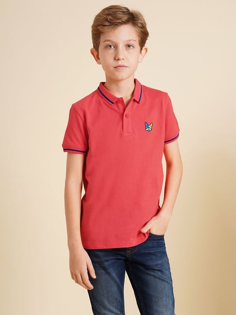 Jack & Jones Junior Boys Red Stripe Regular Fit T-Shirt