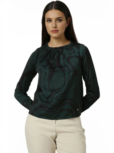 Van Heusen Green Regular Fit Printed Top-picture-12