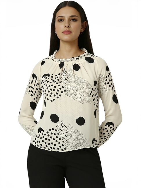 Van Heusen White Regular Fit Printed Top-picture-46