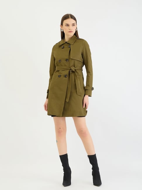 Centrestage Green Solid Overcoat