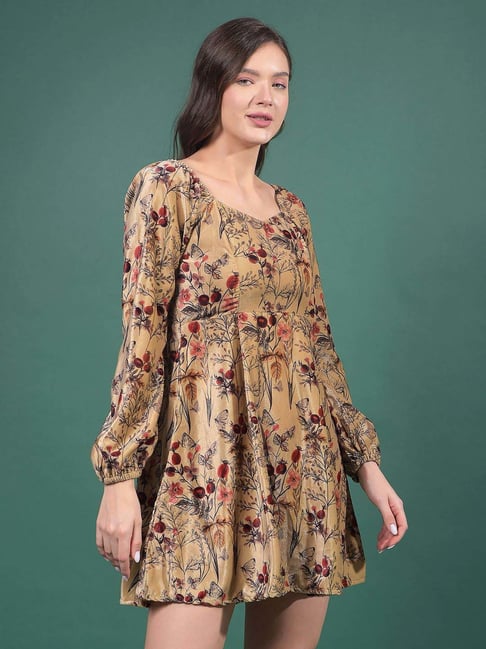 floral print corduroy mini dress The Mabel Floral Corduroy Long Sleeve Mini Dress Extra large