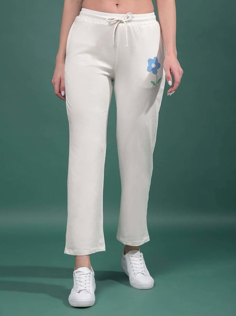 Crimsoune Club White Printed Trackpants-picture-43