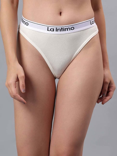 La Intimo Cream Comfort Fit Panties
