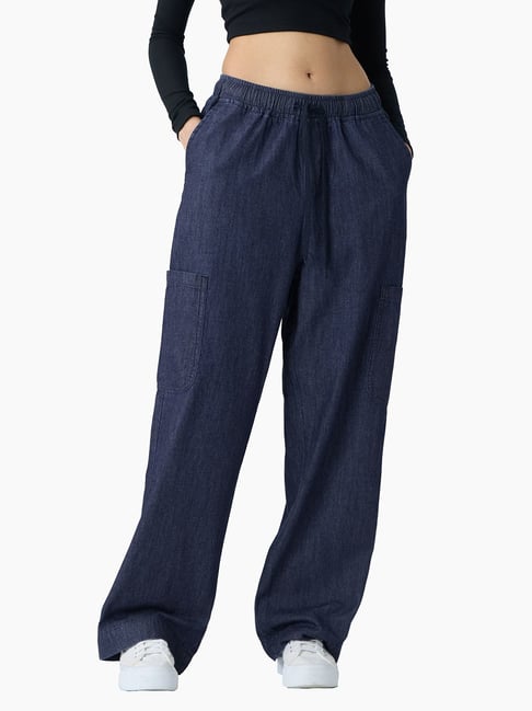 The Souled Store Raw Blue Straight Fit Raw Blue Jeans-picture-19