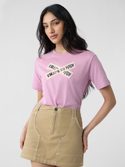 Buy The Souled Store Pink Relaxed Fit Mean Girls That's So Fetch