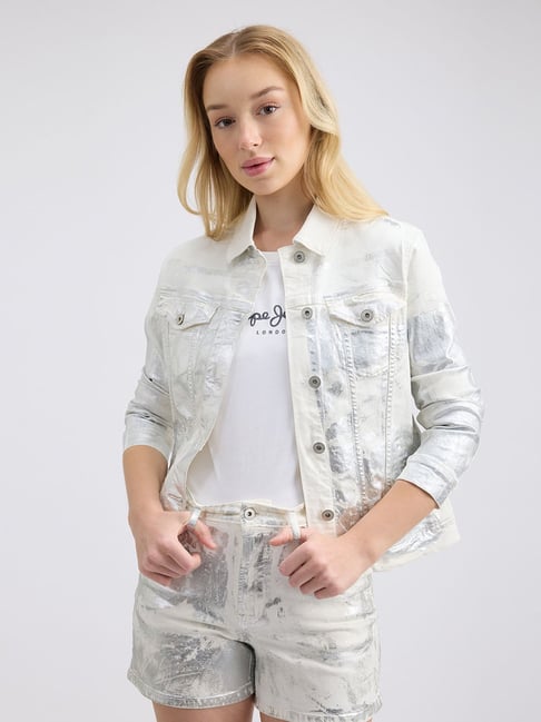 Pepe Jeans Coating Full Sleeve Stretch Denim Jacket-picture-17