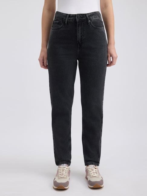 Pepe Jeans Black Mom Fit High Rise Jeans