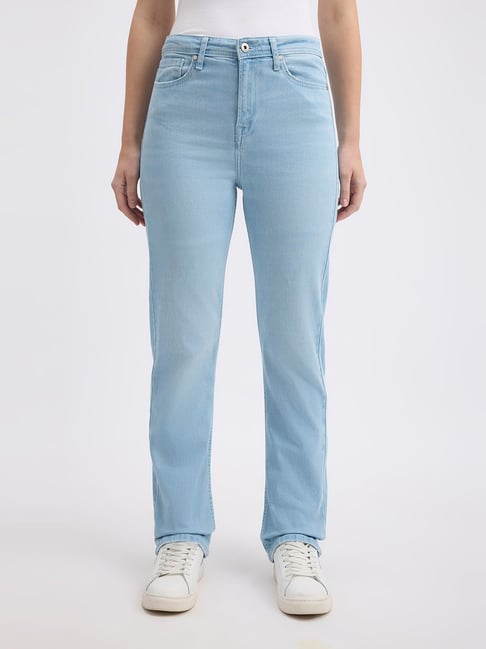 Pepe Jeans Blue Straight Fit High Rise Jeans-picture-20